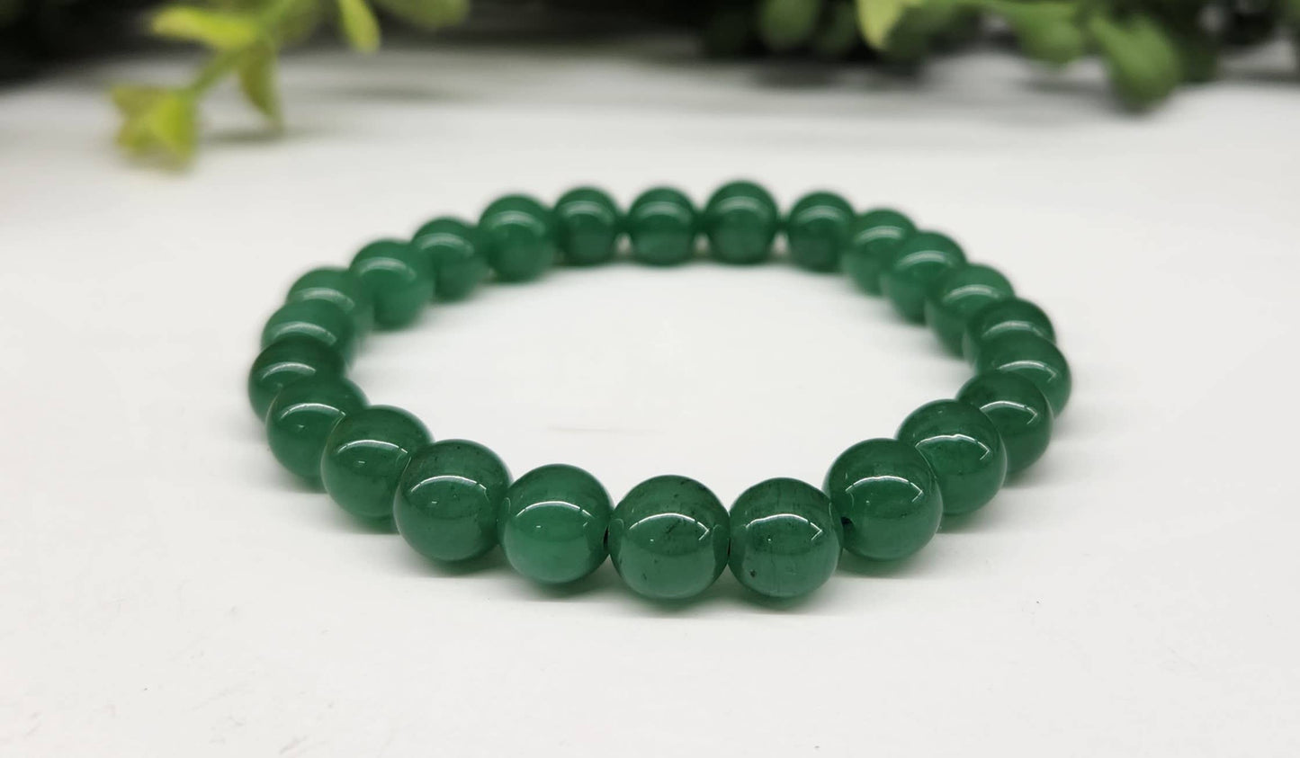 Jade Stretchable Bracelet 8mm Beads
