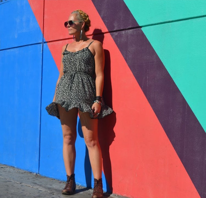 Silver Chain Black Braided Four Wrap Genuine Leather Bracelet by The