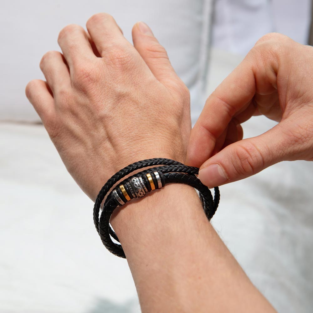 “Ride or Die” Leather Wrap Bracelet – Love You Forever Edition