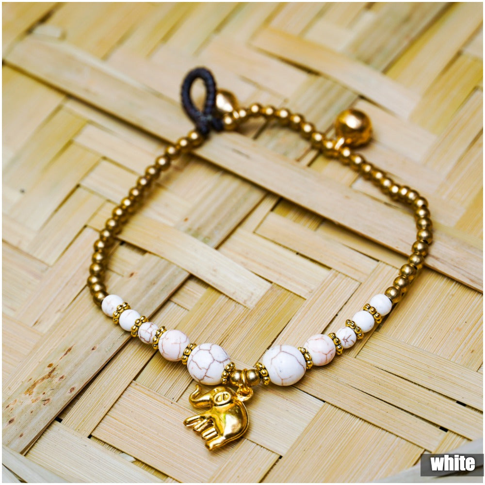Elephant Brass Boho Beaded Bracelets