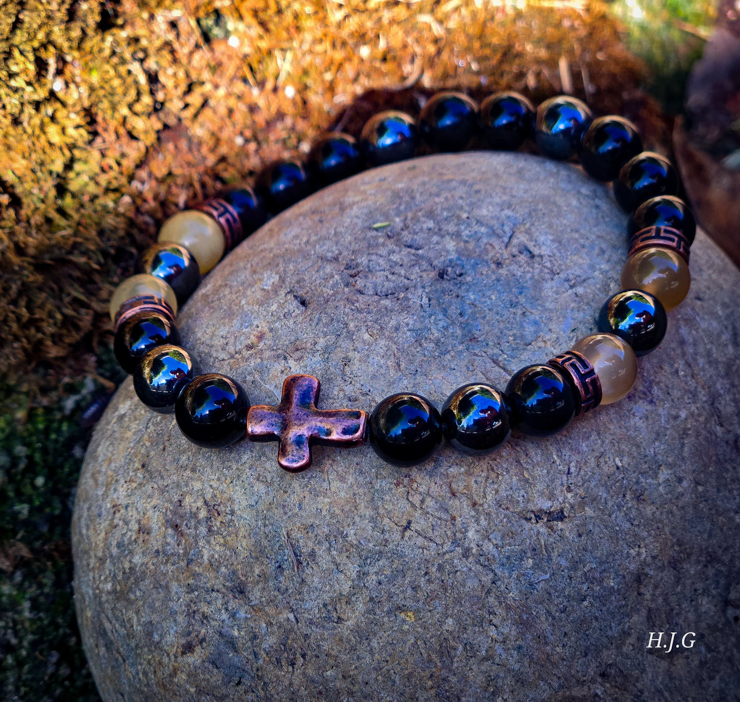 Energy Shield (Obsidian, Blonde Tiger's Eye, Hematite)