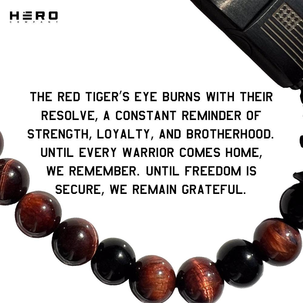 R.E.D. Tiger's Eye Never Forget Bracelet: Helps Pair Veterans With A Service Dog Or Shelter Dog