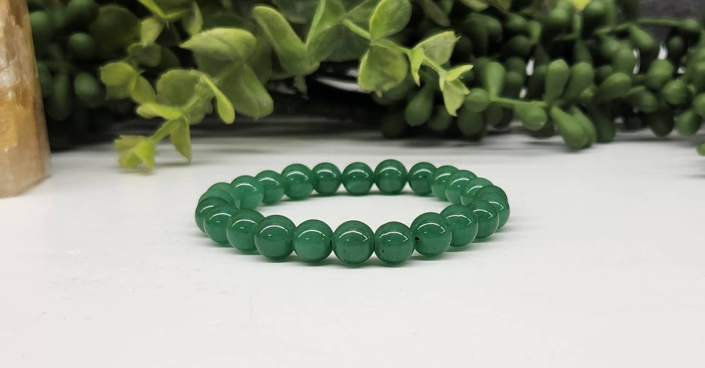 Jade Stretchable Bracelet 8mm Beads