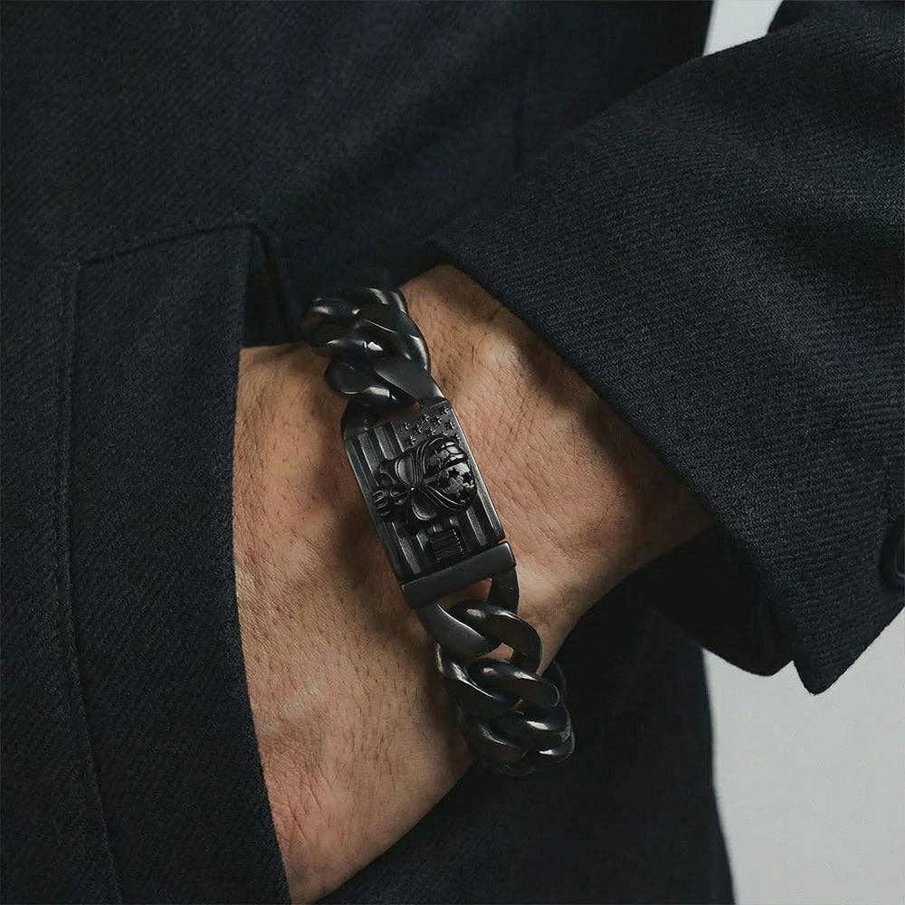 Vindicta Retribution Cuban Link Bracelet : Helps Pair Veterans With A Service Dog or Shelter Dog -Faire