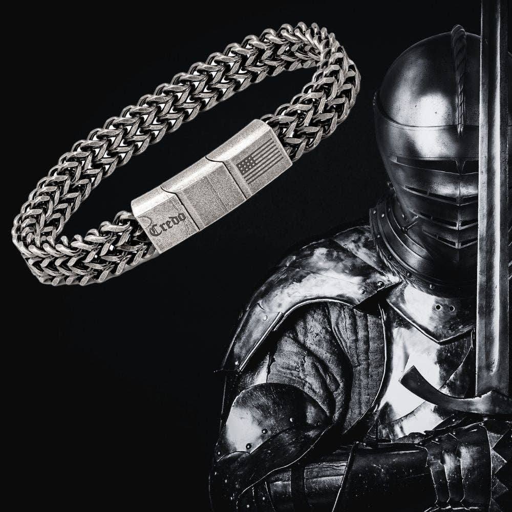 The Hero Company- Knight's Creed BELIEVE Credo Bracelet: Helps Pair Veterans with Service or Shelter Dogs- Faire