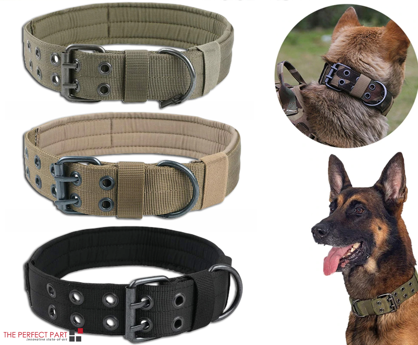 2" Wide Tactical Heavy Duty Nylon Large Dog Collar K9 Military With