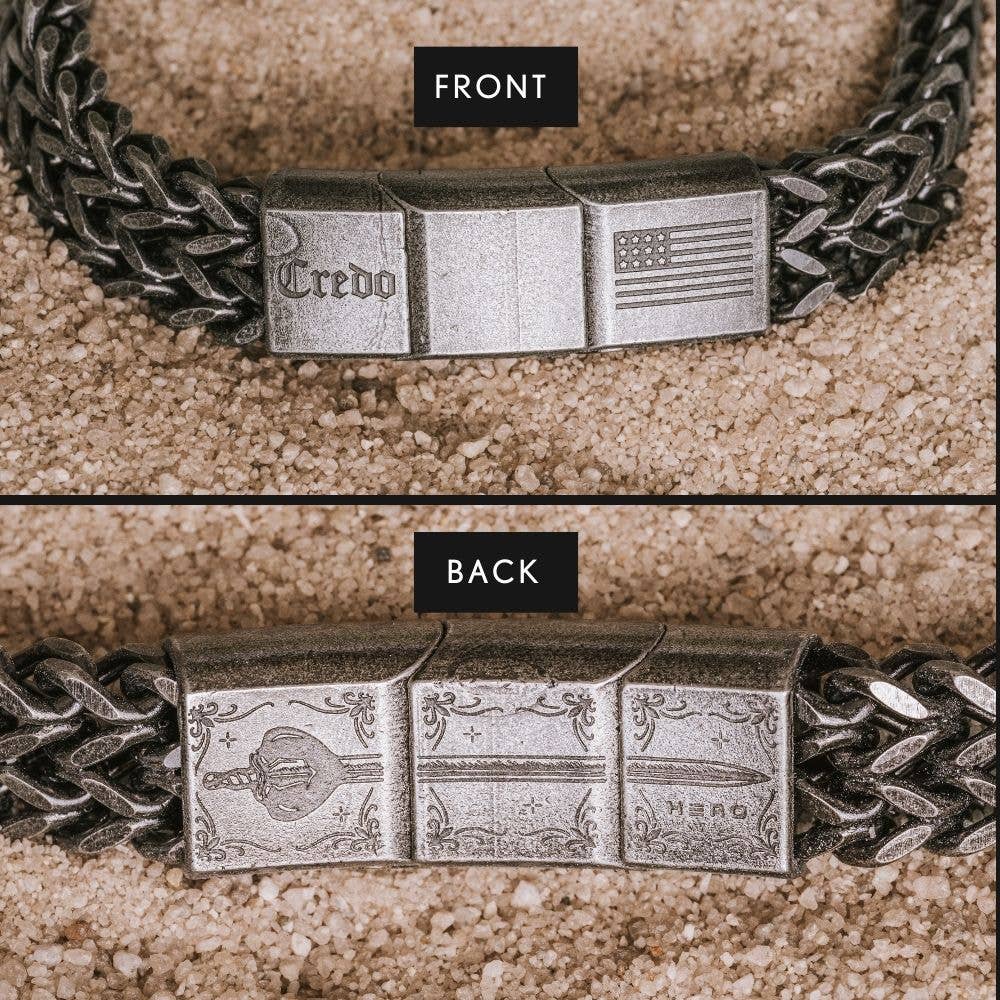 The Hero Company- Knight's Creed BELIEVE Credo Bracelet: Helps Pair Veterans with Service or Shelter Dogs- Faire
