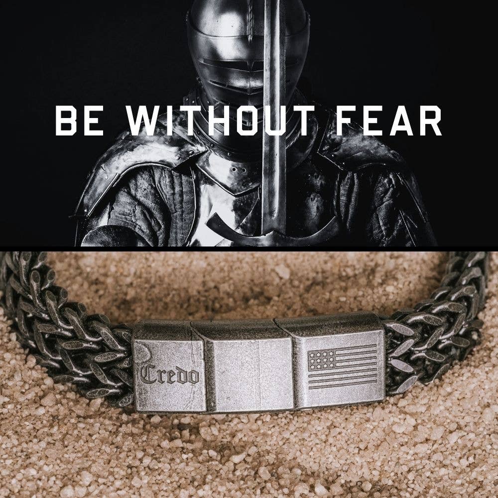 The Hero Company- Knight's Creed BELIEVE Credo Bracelet: Helps Pair Veterans with Service or Shelter Dogs- Faire