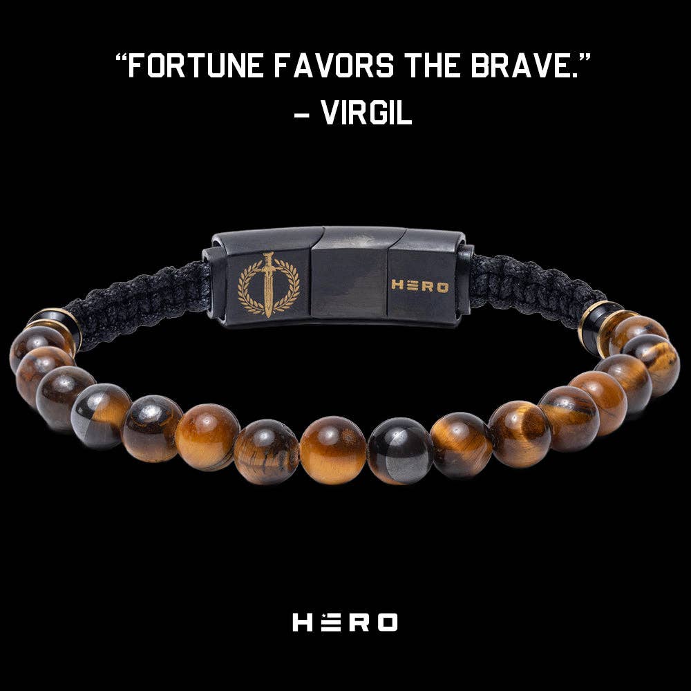 Tiger's Eye Battle Beaded Bracelet: Helps Pair Veterans With A Service Dog Or Shelter Dog -Faire