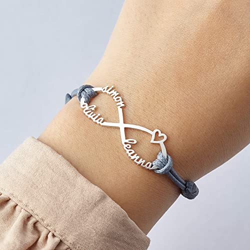 Infinite Love Personalized Name Bracelet - Mom & Child Forever Connected