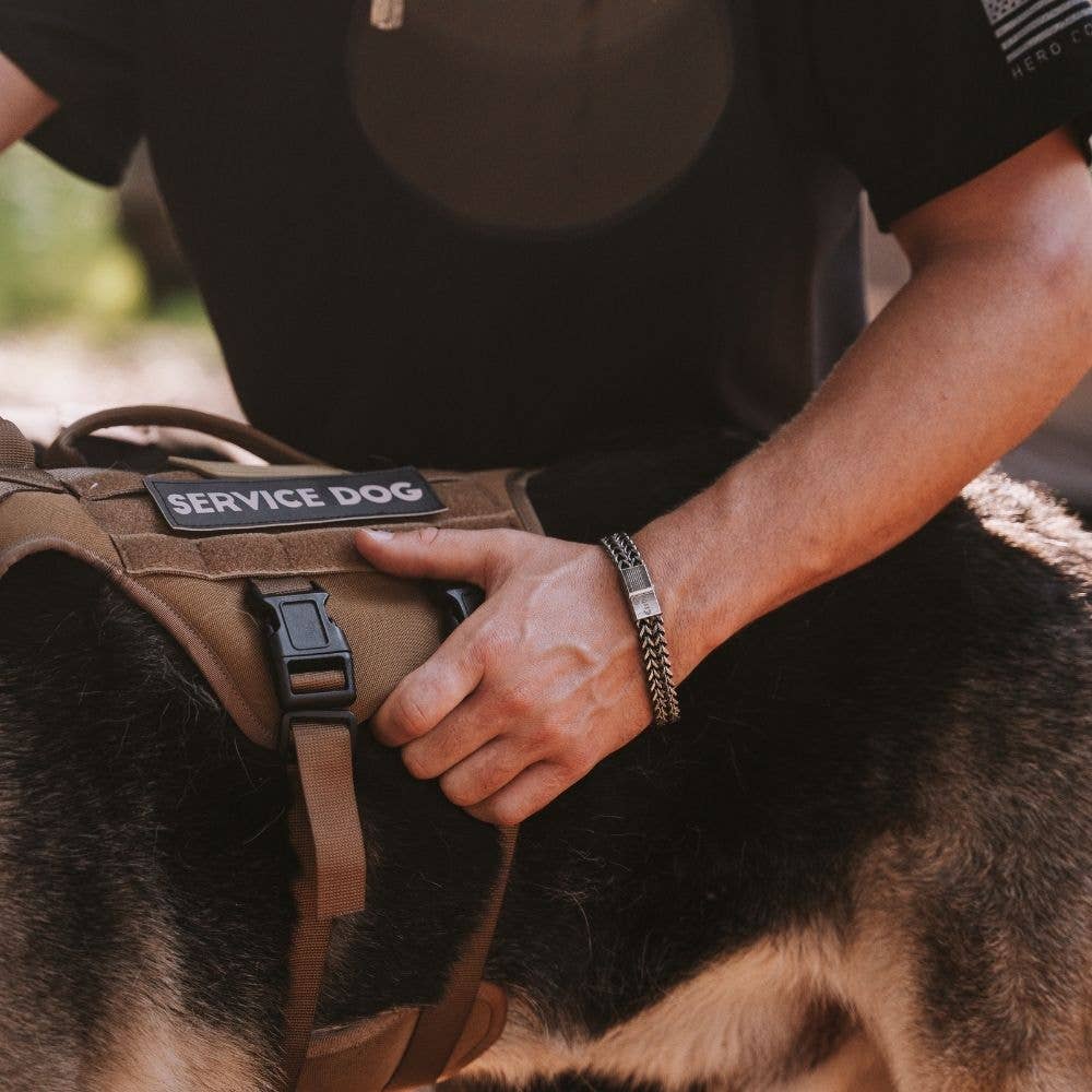 The Hero Company- Knight's Creed BELIEVE Credo Bracelet: Helps Pair Veterans with Service or Shelter Dogs- Faire