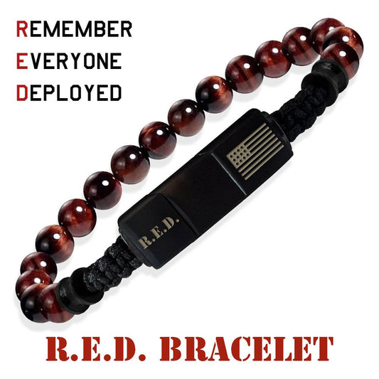 R.E.D. Tiger's Eye Never Forget Bracelet: Helps Pair Veterans With A Service Dog Or Shelter Dog
