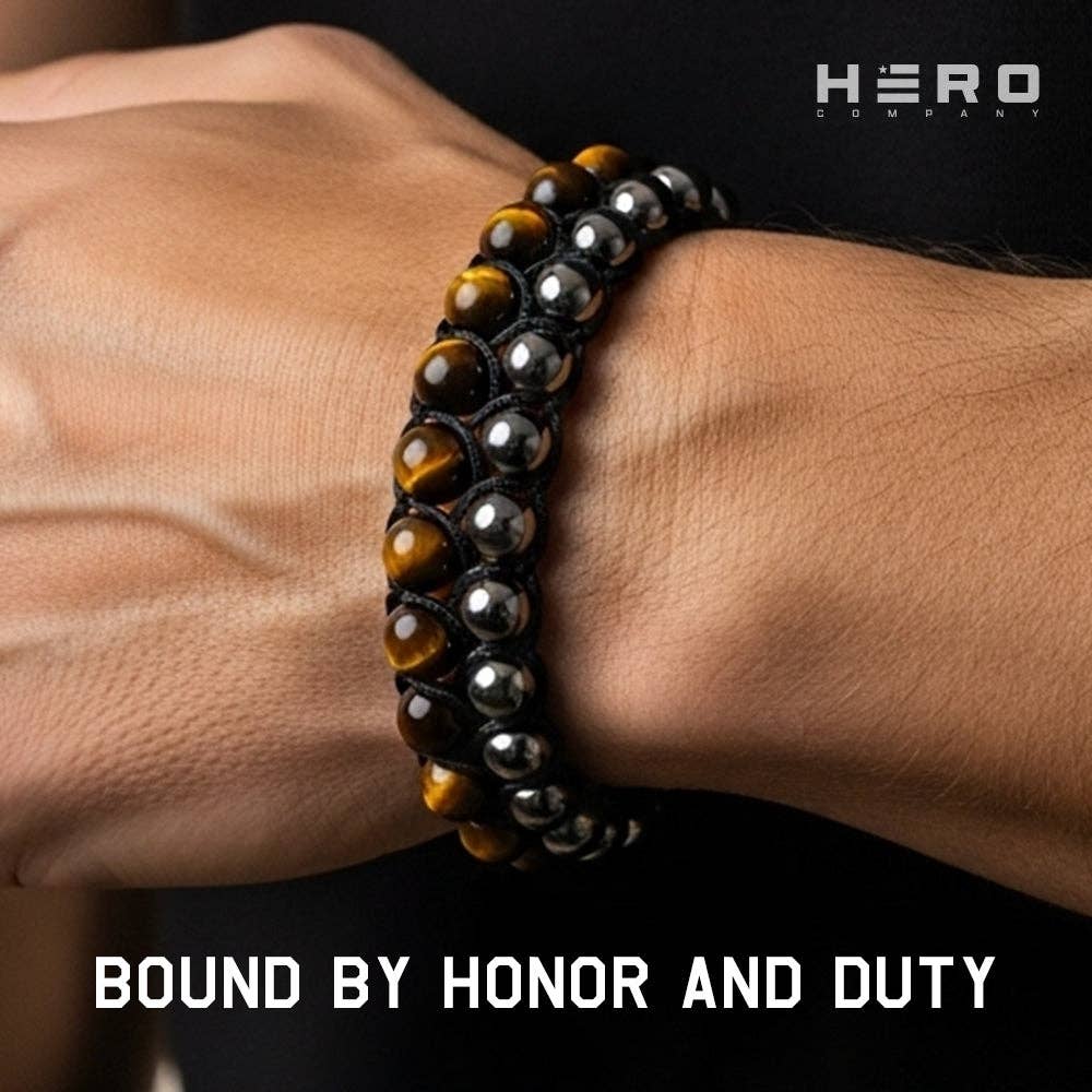 Guardian Tiger's Eye Titanium Magnetic Bracelet: Helps Pair Veterans With A Service Dog Or Shelter Dog-