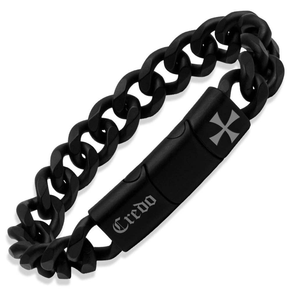 Knights Templar Sacred Oath Cuban Link Bracelet: Helps Pair Veterans With A Service Dog Or Shelter Dog -Faire