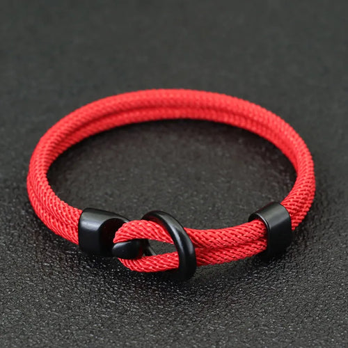 Fashion Rope Bracelet Men Double Layer Outdoor Camping Braclet Homme