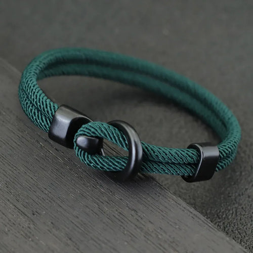 Fashion Rope Bracelet Men Double Layer Outdoor Camping Braclet Homme