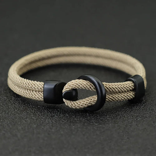 Fashion Rope Bracelet Men Double Layer Outdoor Camping Braclet Homme