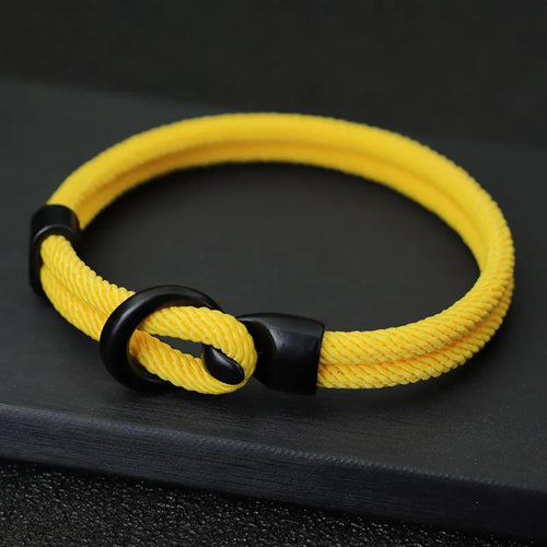 Fashion Rope Bracelet Men Double Layer Outdoor Camping Braclet Homme
