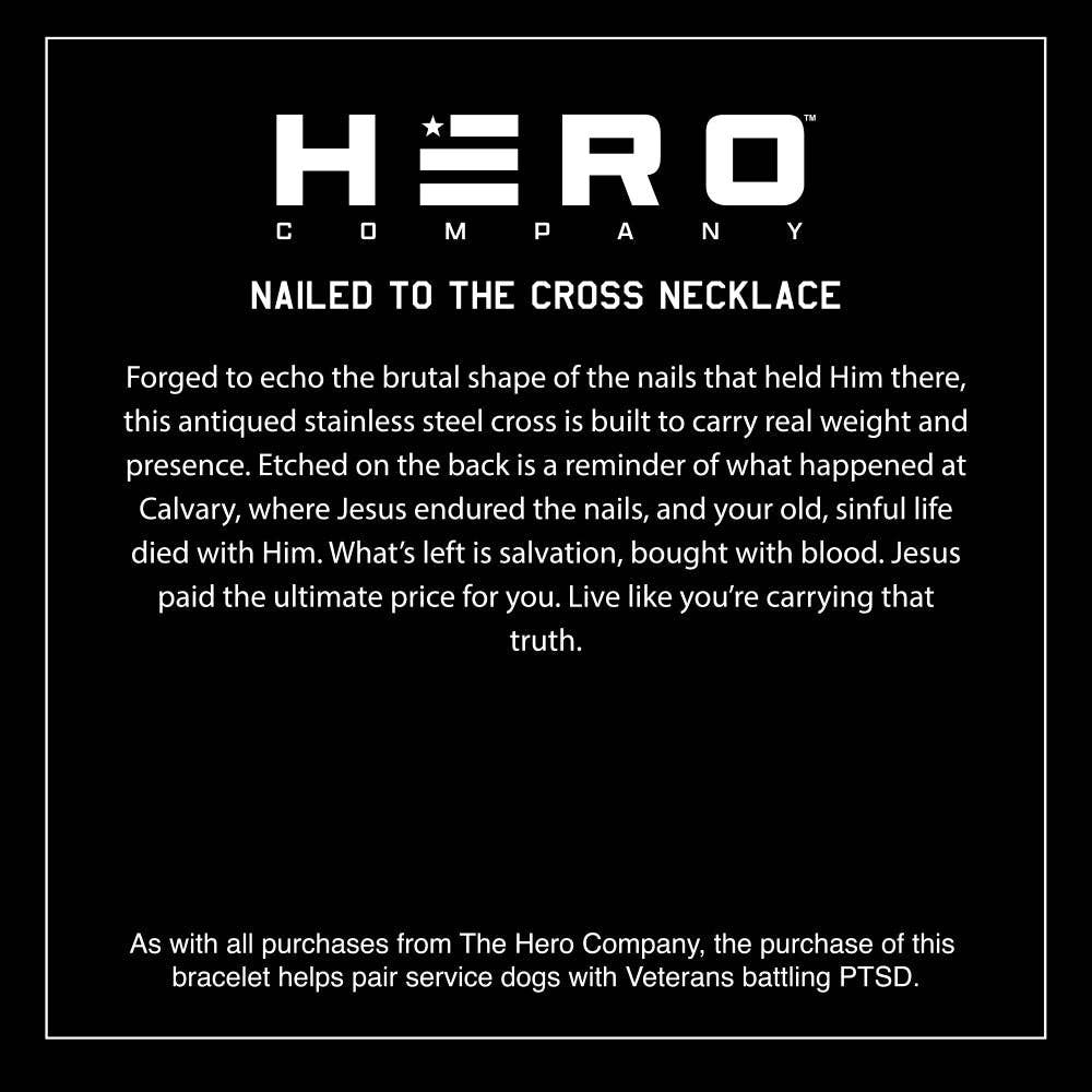 Nailed to the Cross Galatians 2:20 Necklace - Helps Pair Veterans With A Service Dog Or Shelter Dog