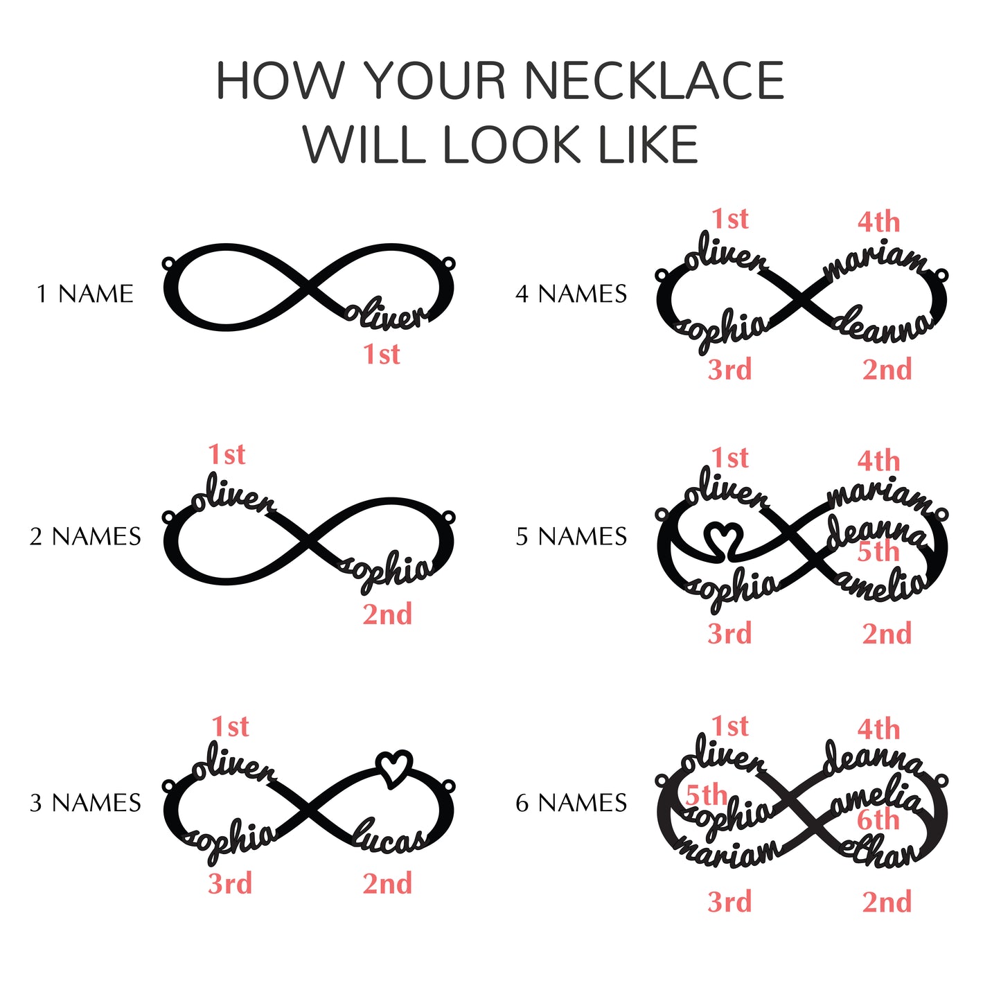 Infinite Love Personalized Name Bracelet - Mom & Child Forever Connected