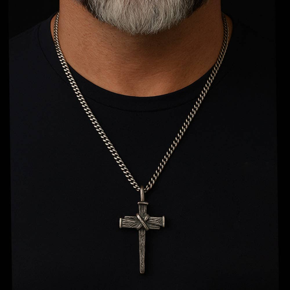 Nailed to the Cross Galatians 2:20 Necklace - Helps Pair Veterans With A Service Dog Or Shelter Dog