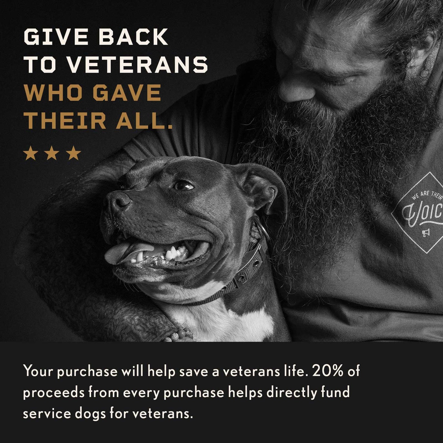 The Hero  Company- VINDICTA VENGEANCE - Wrath & Justice Cuban Link Black Bracelet : Helps Pair Veterans With A Service Dog or Shelter Dog -Faire