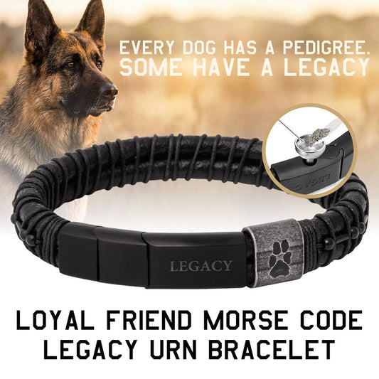 Loyal Friend Morse Code Legacy Urn Bracelet: Helps Pair Veterans With A Service Dog Or Shelter Dog -Faire