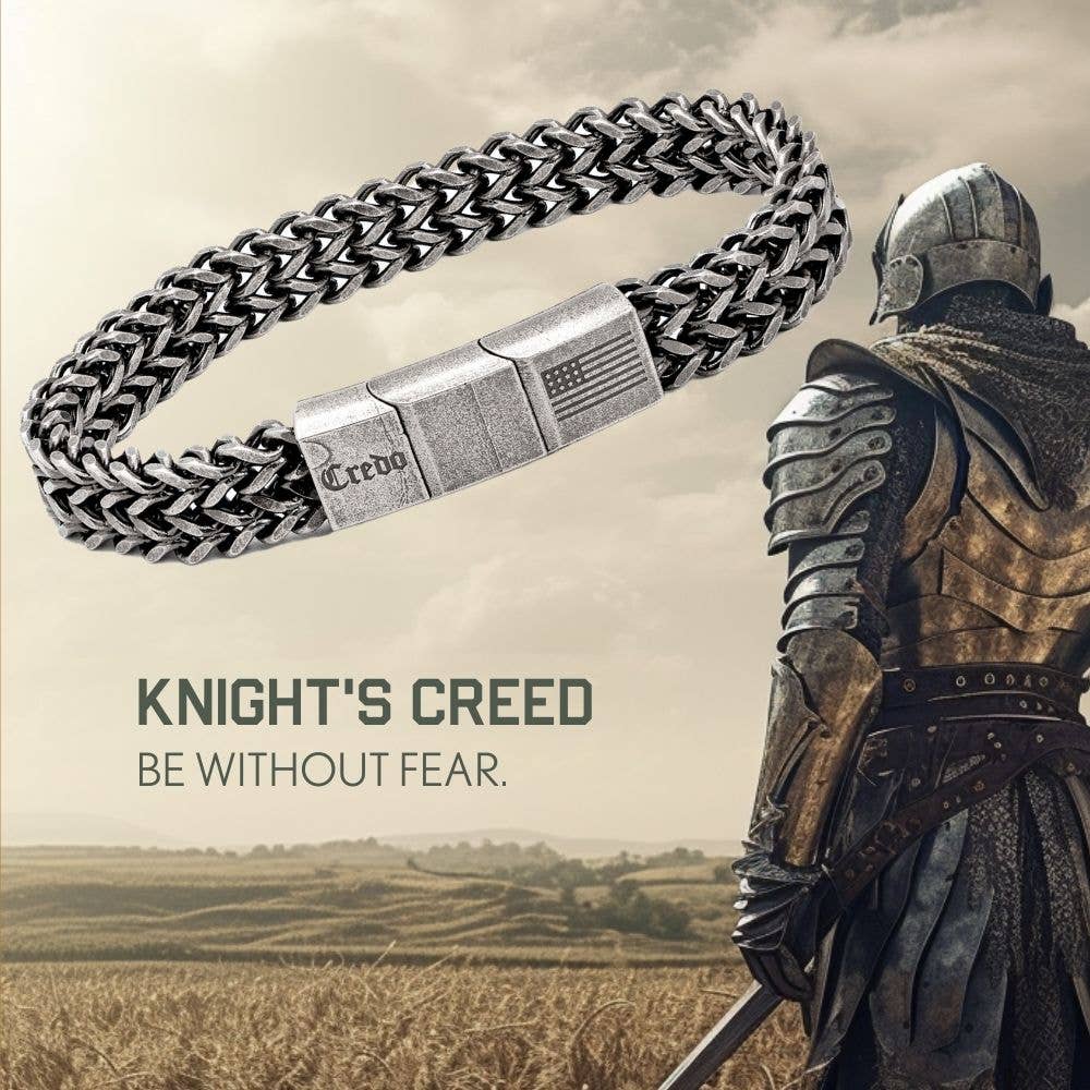 The Hero Company- Knight's Creed BELIEVE Credo Bracelet: Helps Pair Veterans with Service or Shelter Dogs- Faire