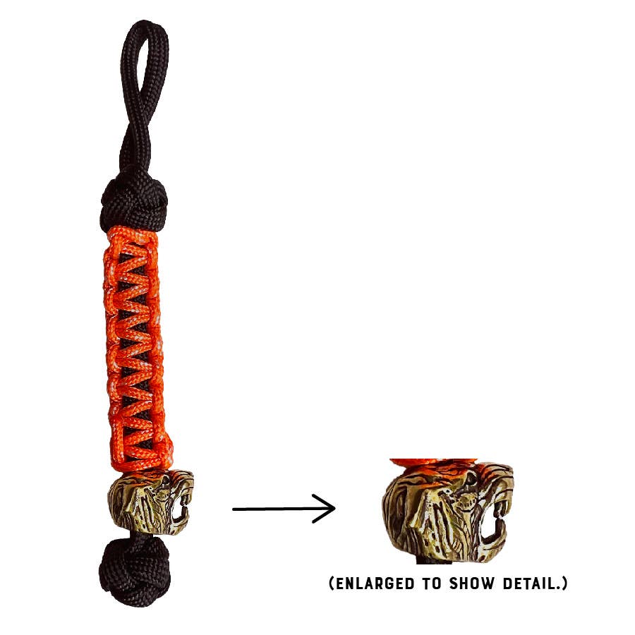 Paracord Lanyard – Brass Tiger Bead (6pk)