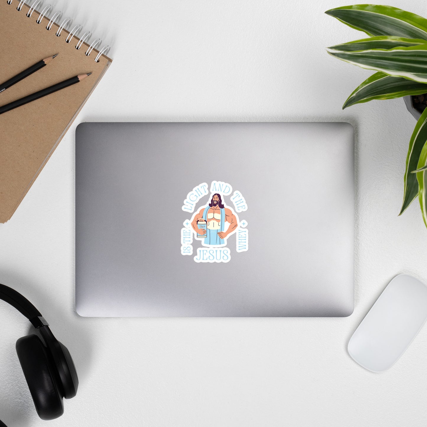 Bubble-free stickers Jesus is the light and the whey