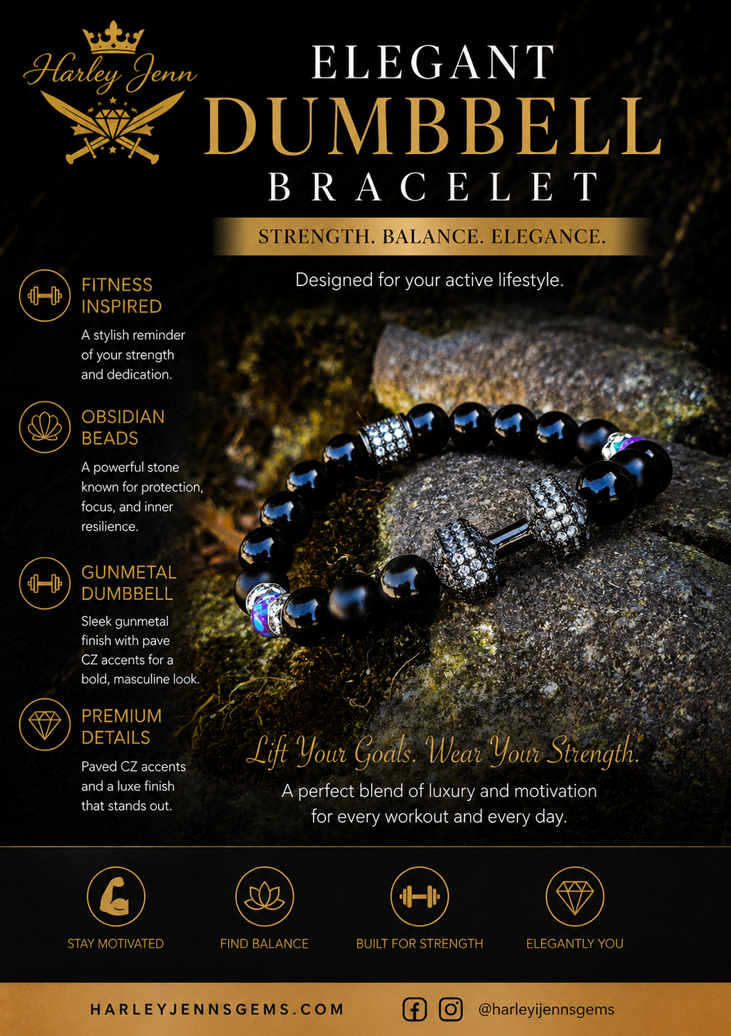 Elegant Dumbbell Bracelet