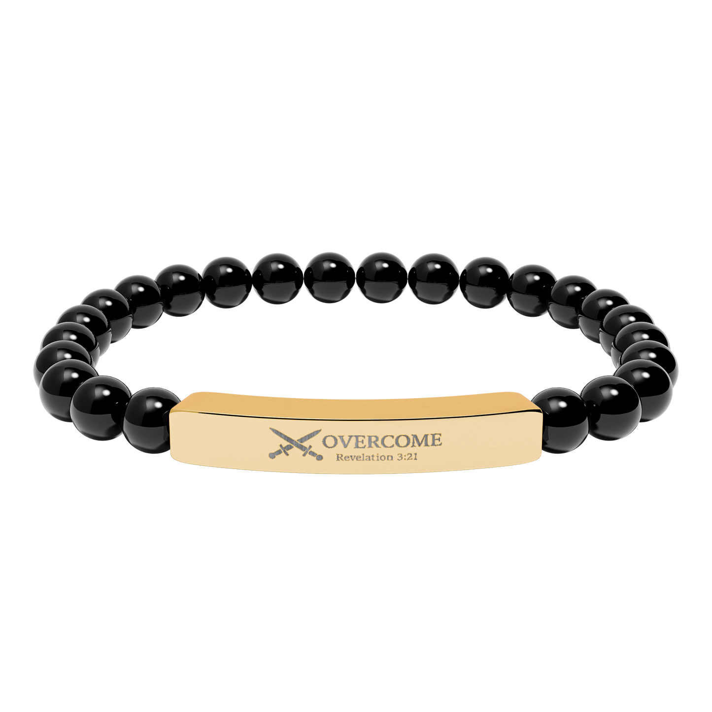 Overcome Natural Stone Stretch Bar Bracelet