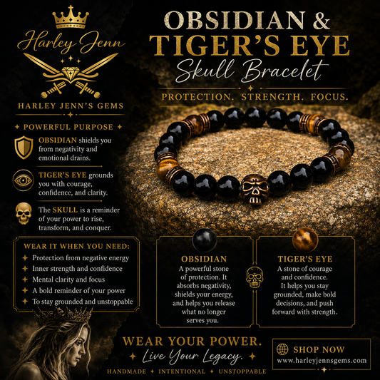 Obsidian & Tiger's Eye Bracelet
