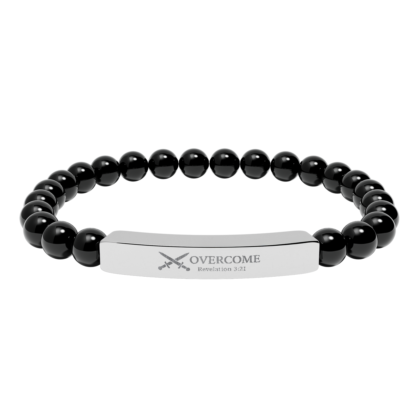 Overcome Natural Stone Stretch Bar Bracelet