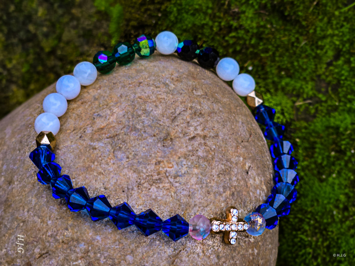 “HOPE” — Morse Code Bracelet (Crystal Cut + Howlite) BLACK FRIDAY EDITION