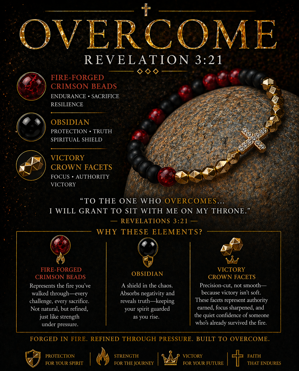 Overcome Natural Stone HandMade Custom