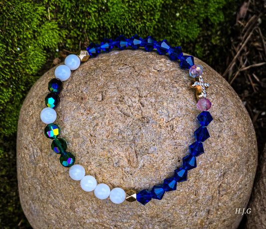 “HOPE” — Morse Code Bracelet (Crystal Cut + Howlite) BLACK FRIDAY EDITION