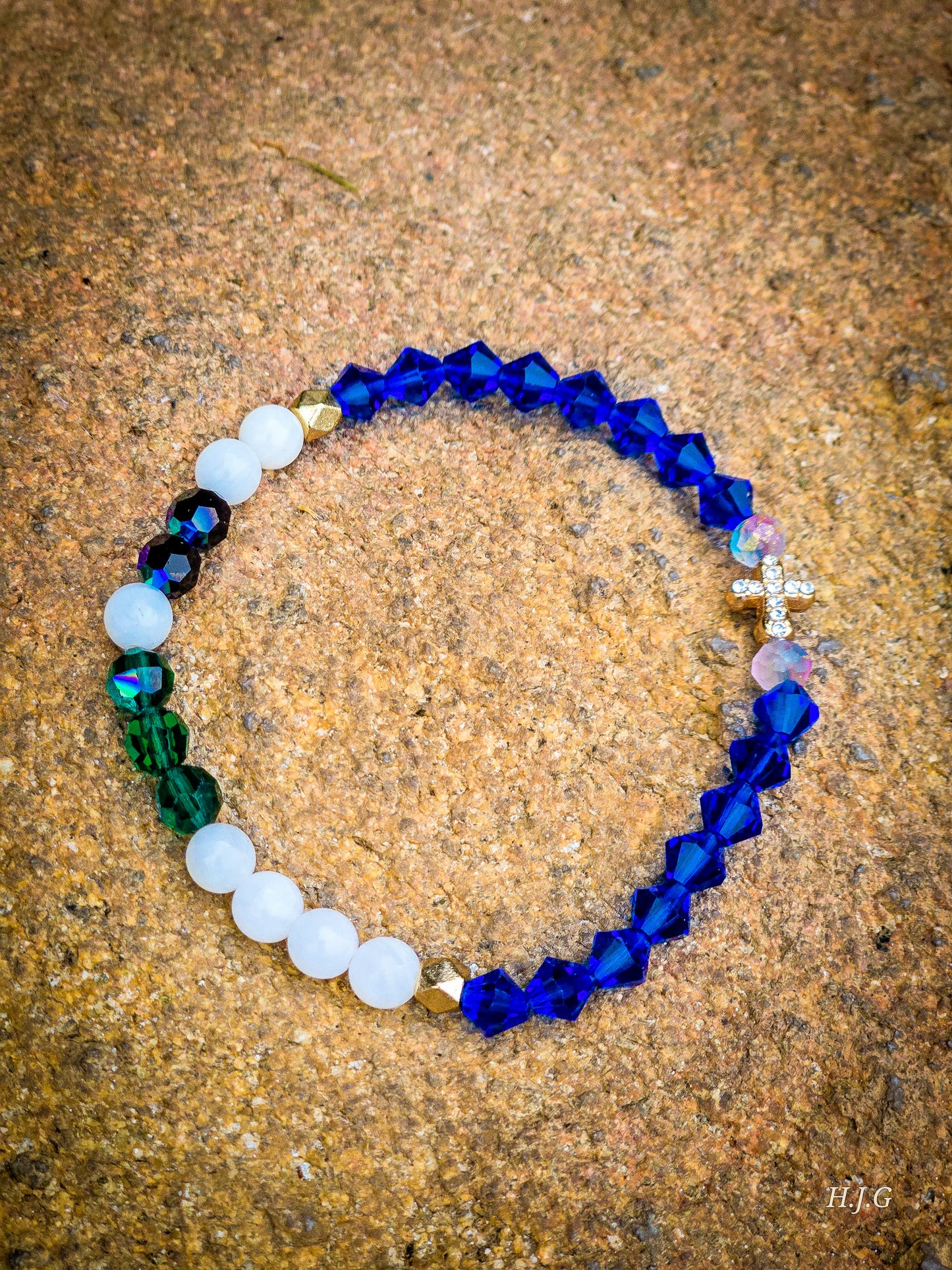 “HOPE” — Morse Code Bracelet (Crystal Cut + Howlite) BLACK FRIDAY EDITION